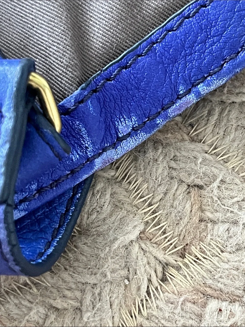 J. Crew Leather Tillary Crossbody in Cobalt Blue